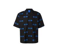 HUGO Chemise 'Eligino' azur / noir, Taille M