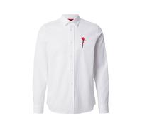 HUGO Chemise 'Emero' rouge sang / noir / blanc, Taille M