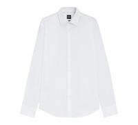 Hugo - Chemise en Popeline Stretch- Repassage Facile- Col Kent - Homme - Chemises - Blanc - Taille: 2XL