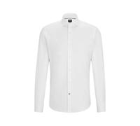Hugo - Chemise en Twill de Coton Coupe Standard - Homme - Chemises - Blanc - Taille: S