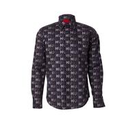 HUGO Chemise 'Ermo' taupe / greige / gris clair / noir, Taille L