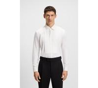 HUGO Chemise habillée Slim avec devant plissé - Style Kamiso, 50544959 Blanc 43
