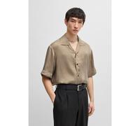 HUGO Chemise Loose en twill brillant - Style Espino, 50539342 Marron XXL