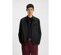 HUGO Chemise Oversize avec badge à logo revisité - Style Enaso, 50549736 Noir M
