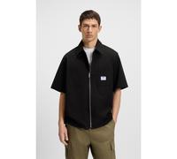 HUGO Chemise Oversize avec fermeture éclair sur le devant - Style Ekyz, 50545166 Noir S