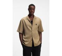 HUGO Chemise Oversize avec finitions à logo revisité - Style Espino, 50560593 Beige XXL