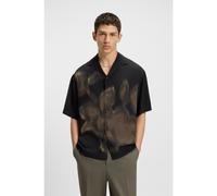 HUGO Chemise Oversize avec imprimé à fleurs - Style Espino, 50545387 Noir à motif XS