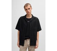 HUGO Chemise Oversize en broderie anglaise de coton - Style Espino, 50539344 Noir XL