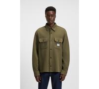 HUGO Chemise Oversize en coton mélangé structuré - Style Ekynone, 50534184 Olive XS