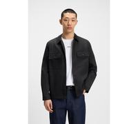 HUGO Chemise Oversize en gabardine de coton avec poches poitrines - Style Epoldo, 50545383 Noir L