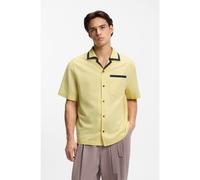 HUGO Chemise Oversize en lin et coton - Style Exolino, 50560617 Jaune XL