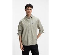 HUGO Chemise Oversize en popeline de coton à rayures - Style Ebalto_1, 50572451 Beige à motif S