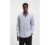 HUGO Chemise Oversize en popeline de coton à rayures - Style Erillo, 50545372 Rayures bleues M