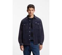 HUGO Chemise Oversize en velours côtelé de coton - Style Ebino_1, 50570743 Bleu foncé XL