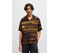 HUGO Chemise Oversize HUGO x RB à imprimé course automobile - Style Espino_RB, 50543031 Fantaisie XL