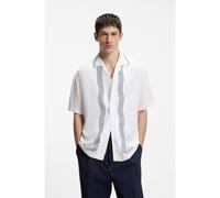 HUGO Chemise Oversize imprimée avec col de camp - Style Exolino, 50566051 Naturel L