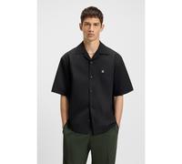 HUGO Chemise Oversized en coton au toucher papier - Style Espino, 50545326 Noir XL