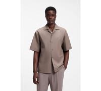 HUGO Chemise Oversized en coton au toucher papier - Style Espino, 50560580 Brun chiné XL