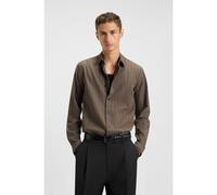 HUGO Chemise Relaxed en flanelle de coton brossé - Style Emero, 50549740 Gris XXL
