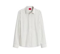 HUGO Chemise Relaxed en flanelle de coton brossé - Style Emero, 50549740 Rayures blanches S