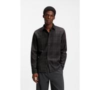 HUGO Chemise Relaxed en twill de coton à motif Prince-de-Galles - Style Egrin, 50570476 Marron à motif M