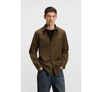 HUGO Chemise Relaxed en twill doux à col Kent - Style Egrin, 50541392 Kaki L