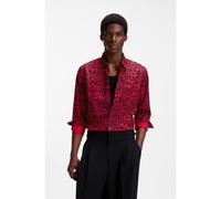 HUGO Chemise Slim en popeline de coton à imprimé audacieux - Style Ermo, 50520097 Rose à motif M