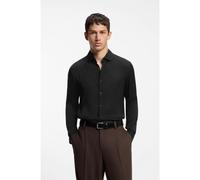 HUGO Chemise Slim en tissu à motif jacquard - Style Kenno, 50570331 Noir 44