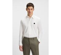 HUGO Chemise Slim en toile de coton stretch - Style Ermo, 50505315 Blanc M