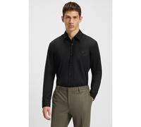 HUGO Chemise Slim en toile de coton stretch - Style Ermo, 50505315 Noir L