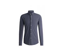 Hugo - Chemise slim-fit à imprimé géométrique - Homme - Chemises - Bleu - Taille: S
