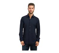 Hugo - Chemise Slim Fit Col Kent Bleue - Homme - Chemises - Bleu - Taille: 5XL