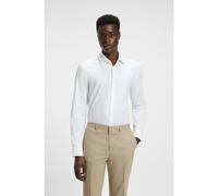 HUGO Chemise Slim Fit en coton à logo en jacquard - Style Kenno, 50544934 Blanc 39