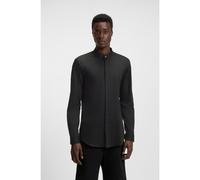 HUGO Chemise Slim Fit en coton stretch avec col mao - Style Kaleb, 50544949 Noir 41