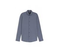Hugo - Chemise slim-fit en jersey stretch performant imprimé de fabrication italienne - Homme - Chemises - Bleu - Taille: L