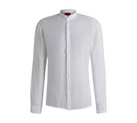 HUGO Chemise Slim Fit en toile de lin - Style Elvory, 50490740 Blanc XS