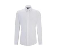 Hugo, Homme, Chemises, Blanc, Taille: 2XL Chemise Blanche Slim Fit en Jersey