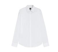 BOSS Chemise Regular Fit à rayures en popeline de coton stretch facile à repasser - Style H-JOE-kent-C1-214, 50473265 Blanc 40