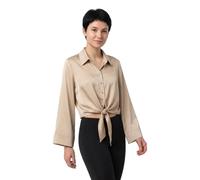 HUGO Chemisier en satin à nouer sur le devant - Style Errika, 50531538 Beige 36