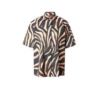 HUGO Chemisier 'Camule-1' camel / noir, Taille S-M