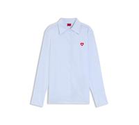 HUGO Chemisier coupe décontractée en coton Oxford à rayures - Style Erselia, 50556370 bleu clair 34