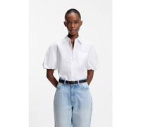 Hugo Evergreen 10258602 Short Sleeve Blouse Blanc 38 Femme