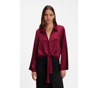 HUGO Chemisier coupe décontractée en satin stretch avec détail de cravate - Style Errika, 50531538 Rouge sombre 40