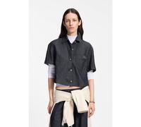 HUGO Chemisier court coupe décontractée en denim léger - Style Erynn_B, 50559135 Bleu foncé 34