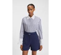 HUGO Chemisier en popeline de coton à rayures et finitions contrastantes - Style Ebank, 50543521 Bleu à motif 36