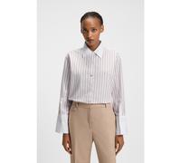 HUGO Chemisier en popeline de coton à rayures et finitions contrastantes - Style Ebank, 50543521 Fantaisie 36