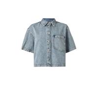 HUGO Chemisier 'Gesila_1' bleu denim / blanc, Taille XXL