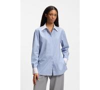 HUGO Chemisier Oversize à logos revisités - Style Ersenny, 50556216 Rayures bleu clair 34