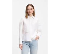 HUGO Chemisier Oversize avec imprimé logoté effet dévoré - Style Echinacea, 50562585 Blanc à motif 36