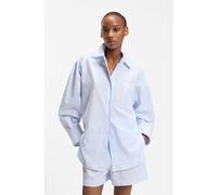HUGO Chemisier Oversized Fit en popeline de coton à rayures - Style Eustyna, 50559532 Rayures bleu clair 42